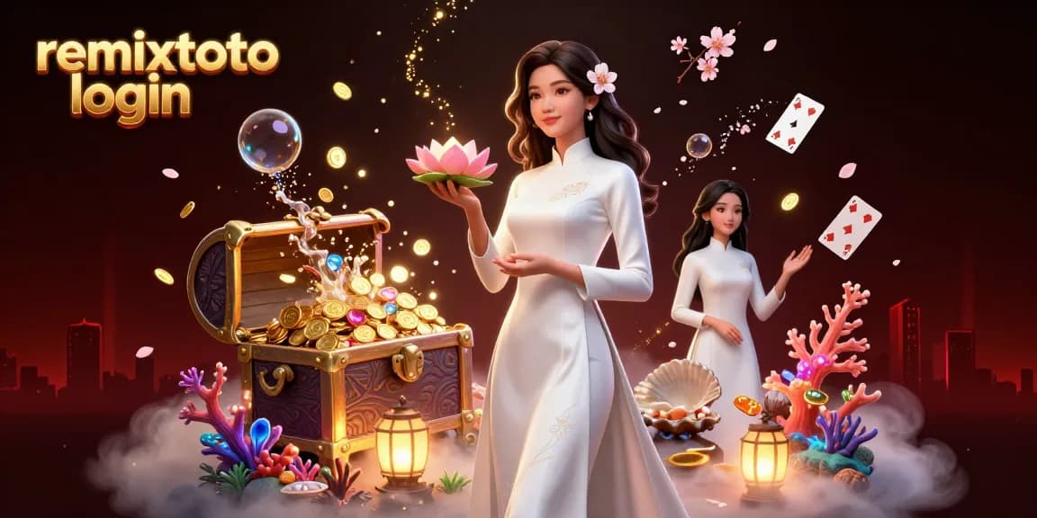 Experience remixtoto login with vibrant casino-themed 3D illustration showcasing winning elements.
