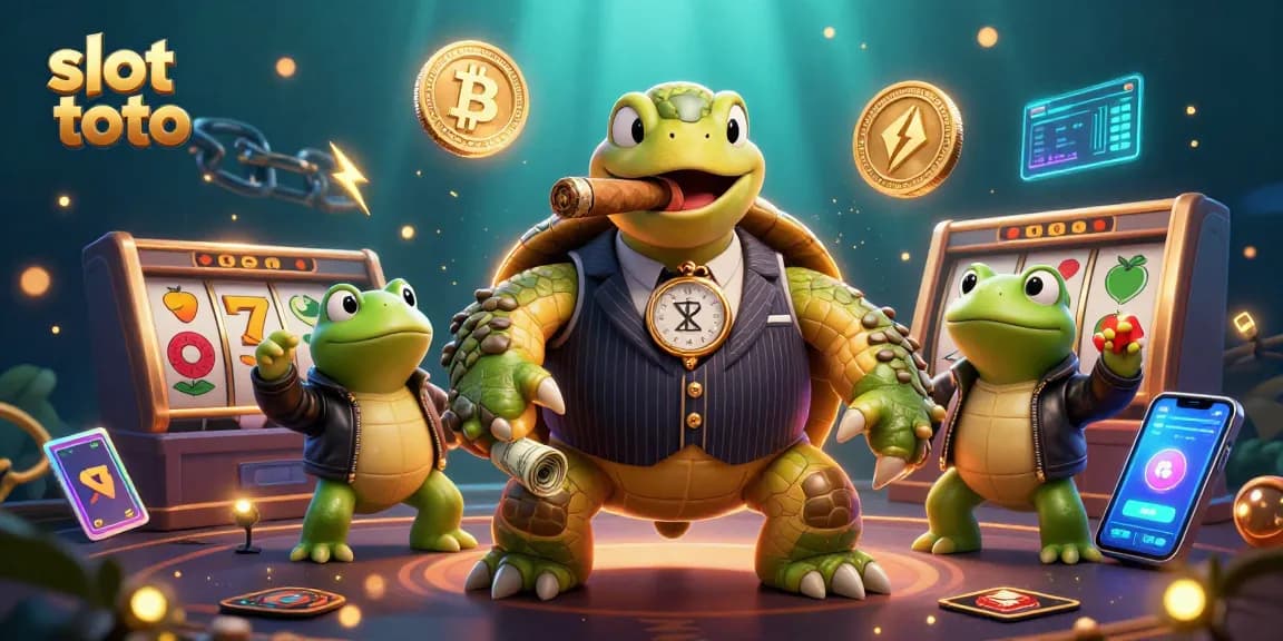 Engage with slot toto in a vibrant casino scene with characters and game elements.