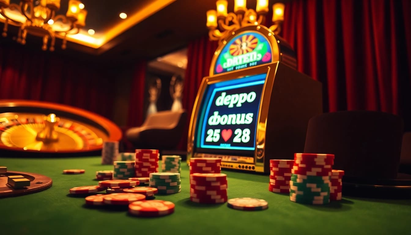 Experience the thrill of winning with slot depo 25 bonus 28 at our vibrant casino table.