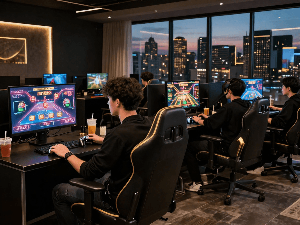 Players experiencing luxury gaming at rokok88, showcasing elegance and sophistication.