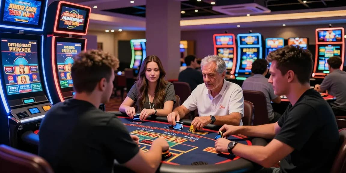 Credit card casino interior showcasing players enjoying games and using credit cards for deposits at https://sii.org.uk/.