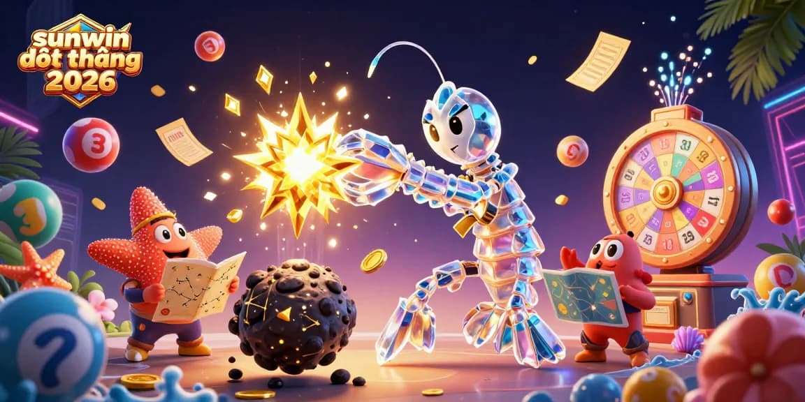 Experience sunwin đổi thưởng 2026 with vibrant casino action featuring animated characters and colorful lottery elements.