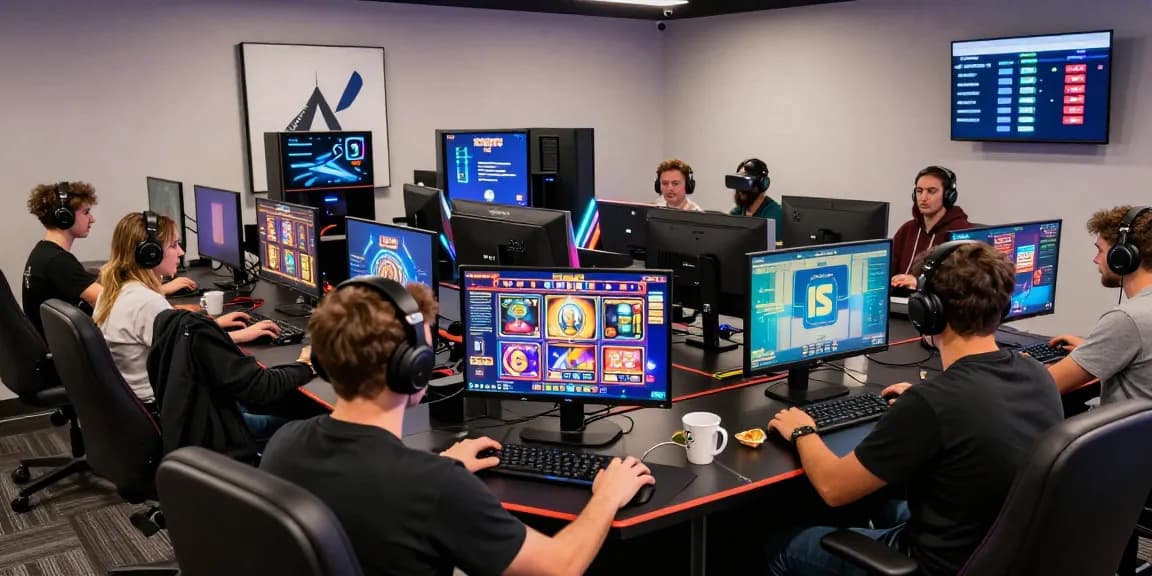 Players enjoying games at new UK slot sites with vibrant graphics and engaging atmosphere.