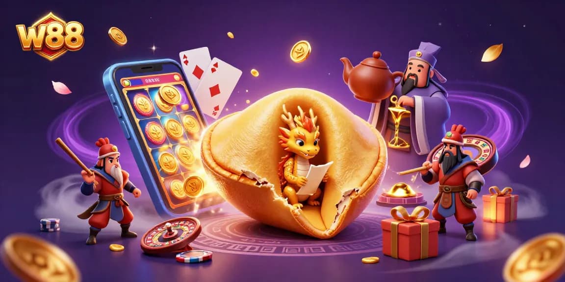Khám phá w88 với hình ảnh hoạt hình 3D hấp dẫn của các trò chơi casino và các nhân vật độc đáo.
