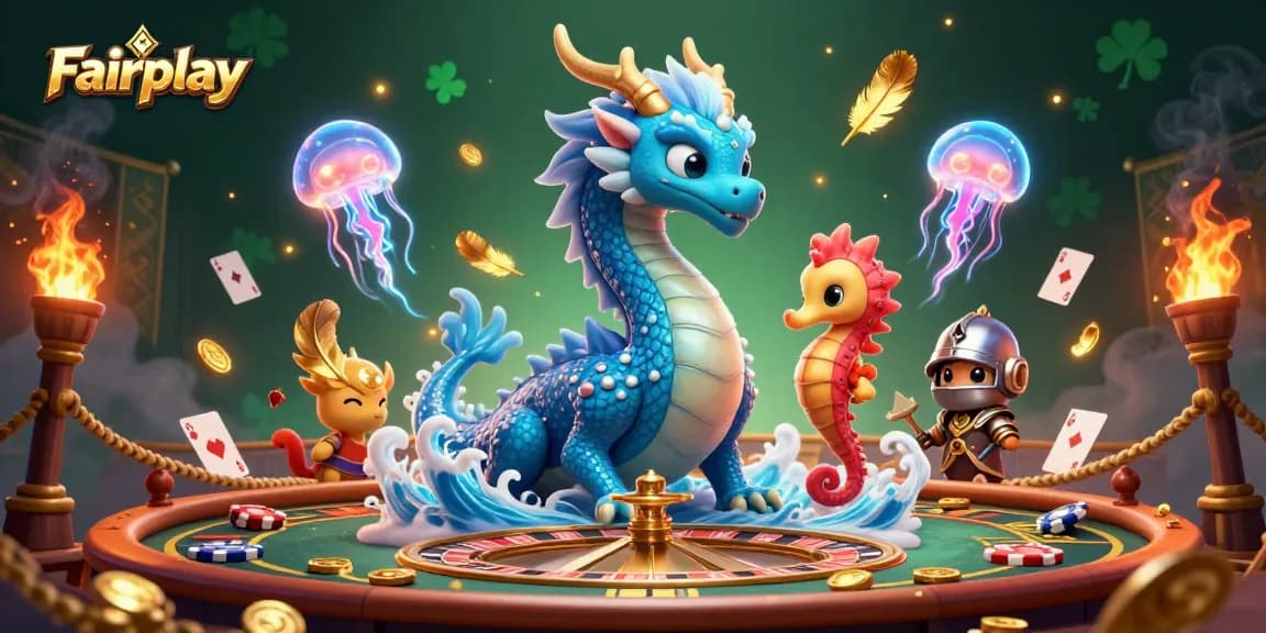 Experience the excitement of Fairplay with this enchanting casino-inspired 3D illustration.