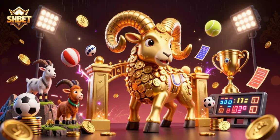 Experience thrilling bets at SHBET with a vibrant 3D casino illustration depicting excitement and winning.