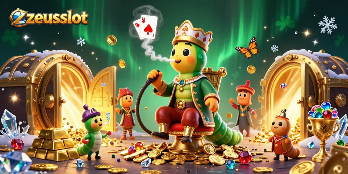 Win big with zeusslot in this rich, dynamic 3D casino illustration showcasing exciting jackpot features.
