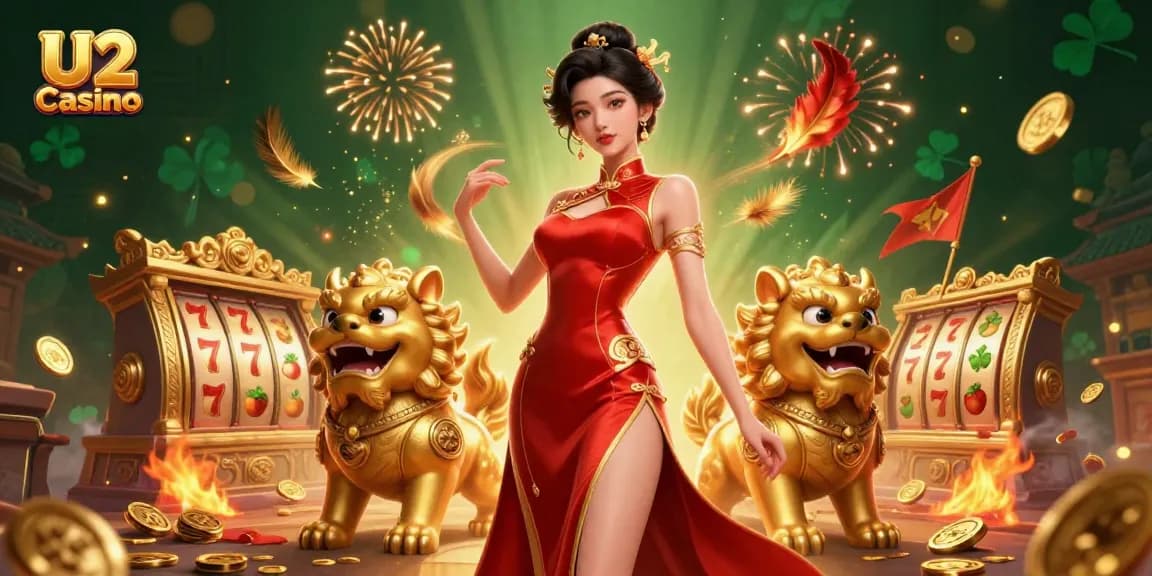 Experience vibrant gaming thrills at U2 Casino with engaging slot symbols and captivating scenes.