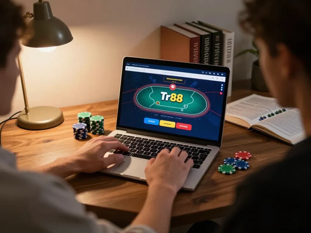 Engage with Tr88 link while playing strategic poker from home in a cozy setting