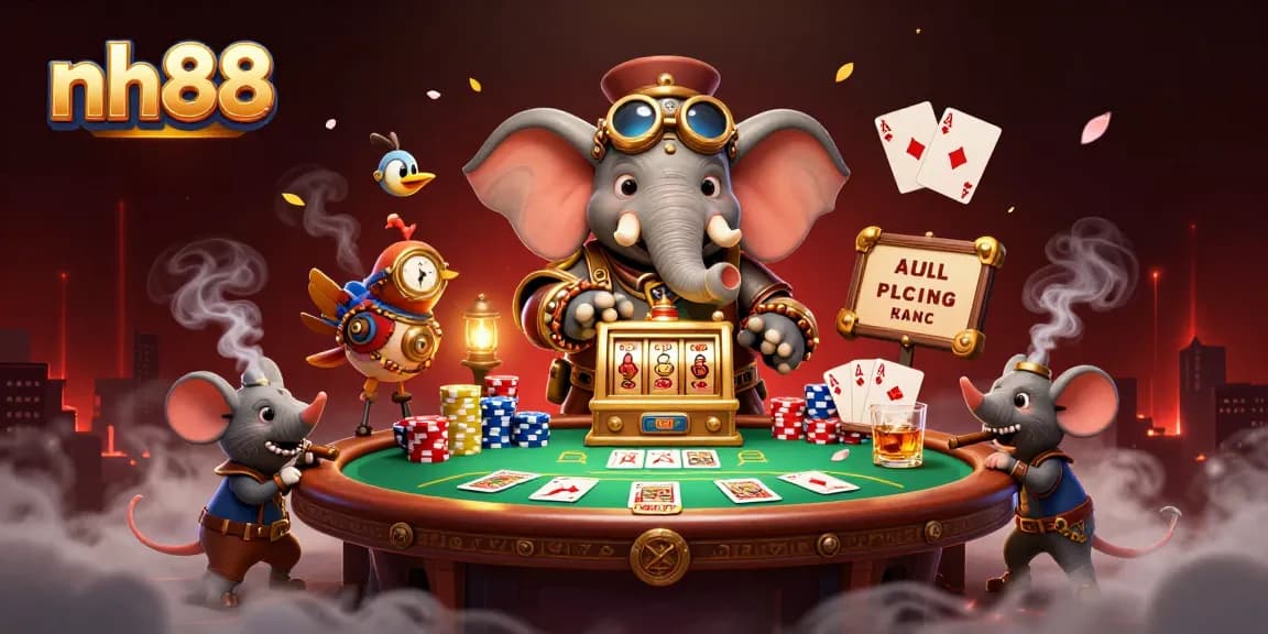 Experience thrilling gameplay at nh88 with a vibrant 3D scene of steampunk casino action.