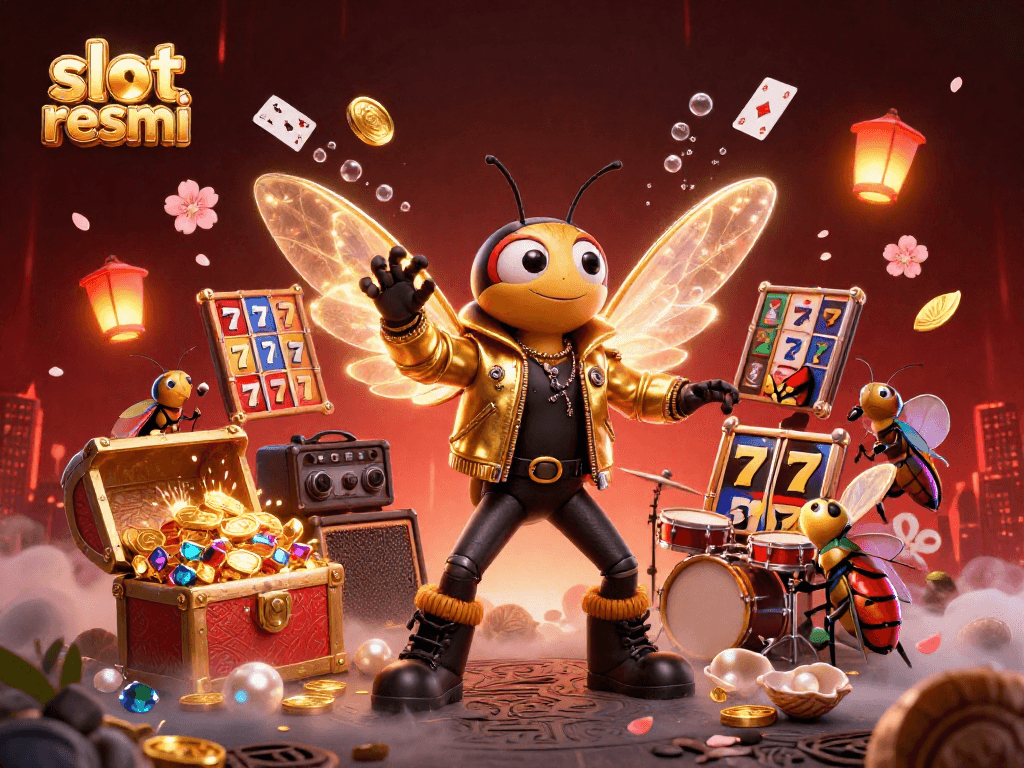 Experience thrilling wins with slot resmi featuring vibrant slot reels and dynamic characters.