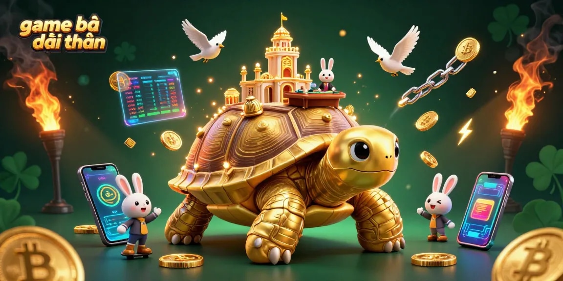 Experience thrilling game bài đổi thưởng adventures with a cartoon tortoise casino and dynamic rabbit dealer.