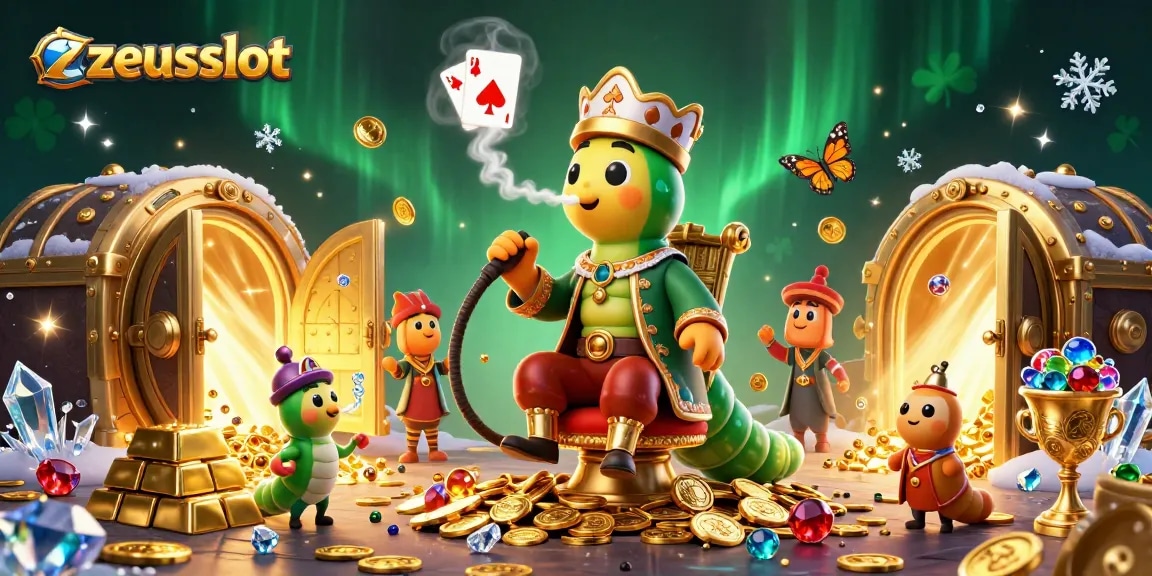 Win big with zeusslot in this rich, dynamic 3D casino illustration showcasing exciting jackpot features.
