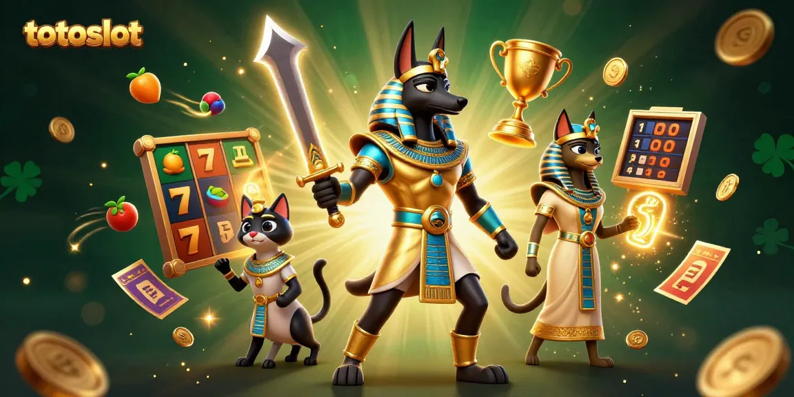 Experience thrilling gameplay with totoslot amidst ancient Egyptian warriors and vivid slots.
