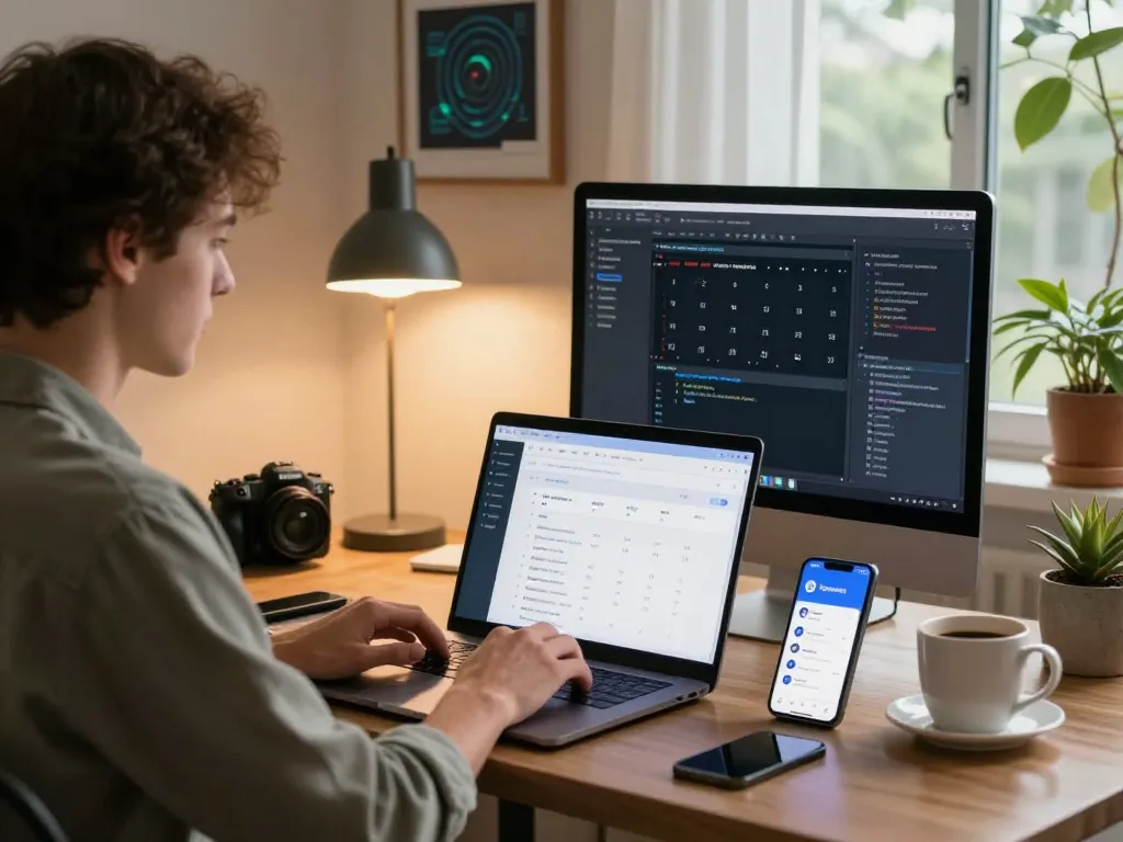 OpenClaw AI personal assistant streamlining email and calendar management in a stylish home office.