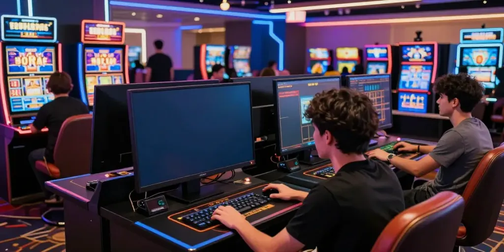 Exciting A80 homepage gaming setup with players enjoying online slots and live dealer games.