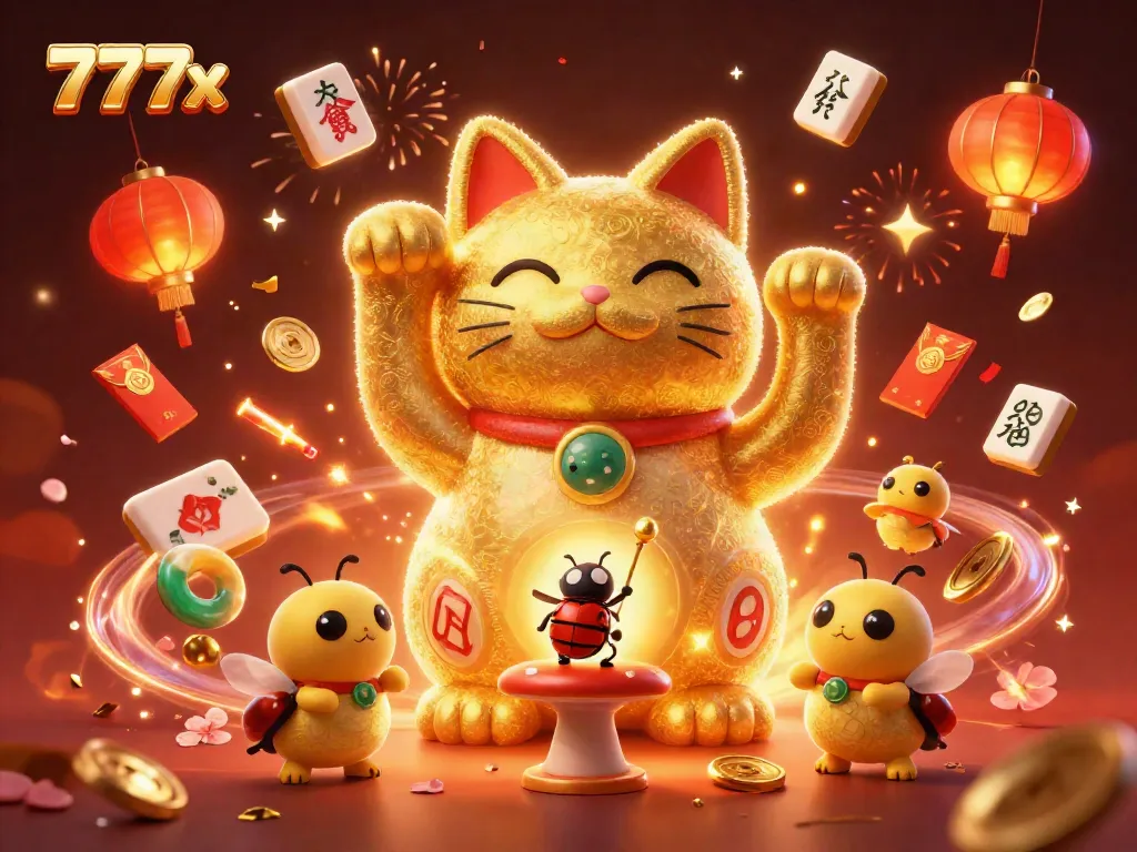 Experience vibrant celebrations at 777x casino with golden fireflies and lucky symbols.