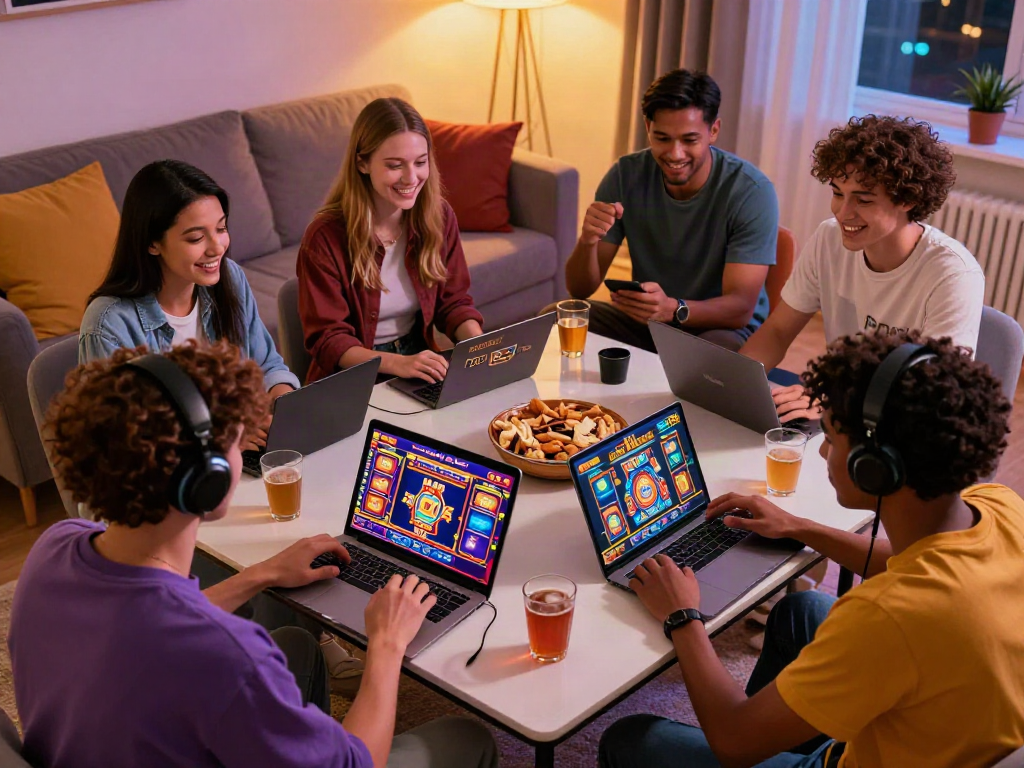 Pengalaman bermain game slots secara online di MAHJONG118 dengan antusiasme teman-teman.