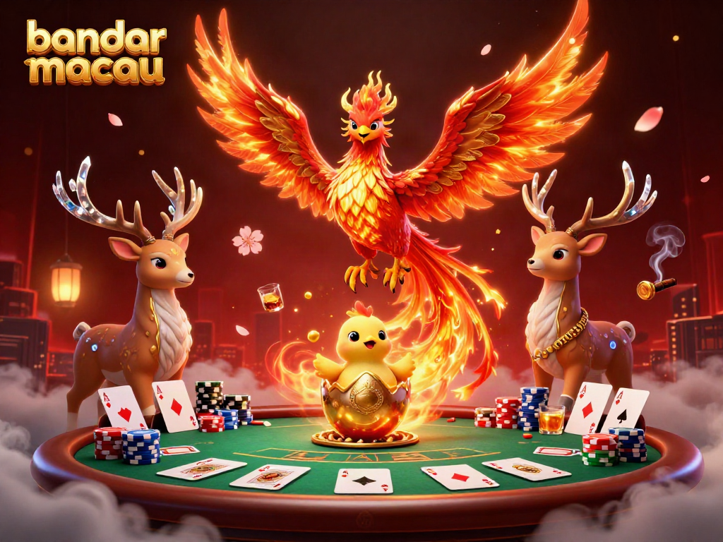 Menghasilkan angka terbaik dengan bandar toto macau dalam ilustrasi kasino yang dinamis dan kaya warna.