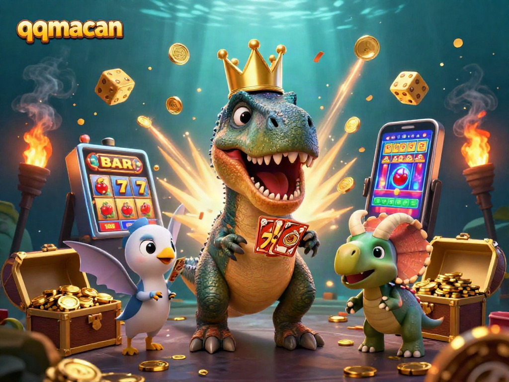 Mengungkap rahasia qqmacan saat bermain slot dengan t-rex lucu, pterosaurus, dan triceratops.