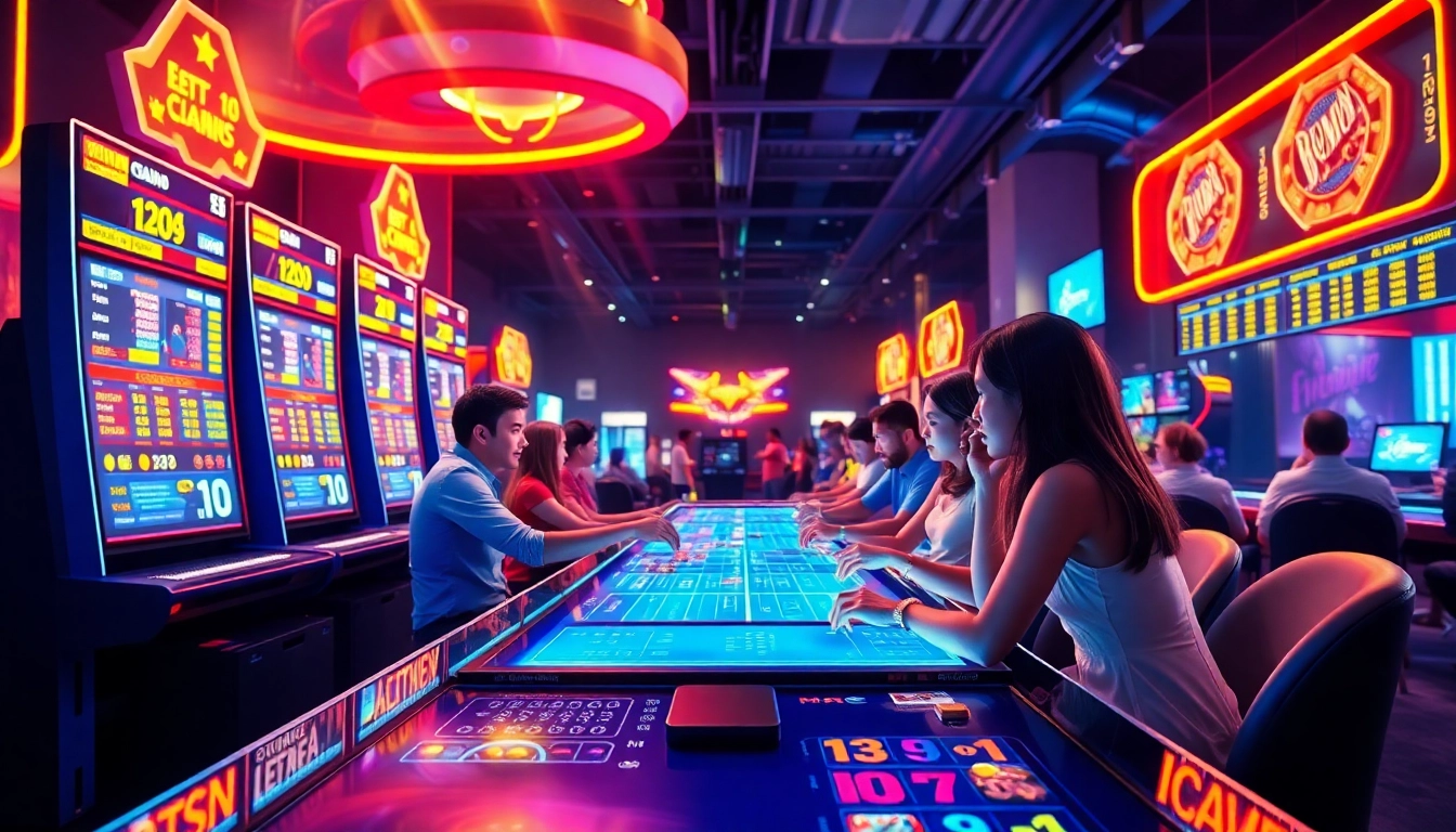 Dynamic online gambling scene showcasing players engaging with 8S platform casino games.